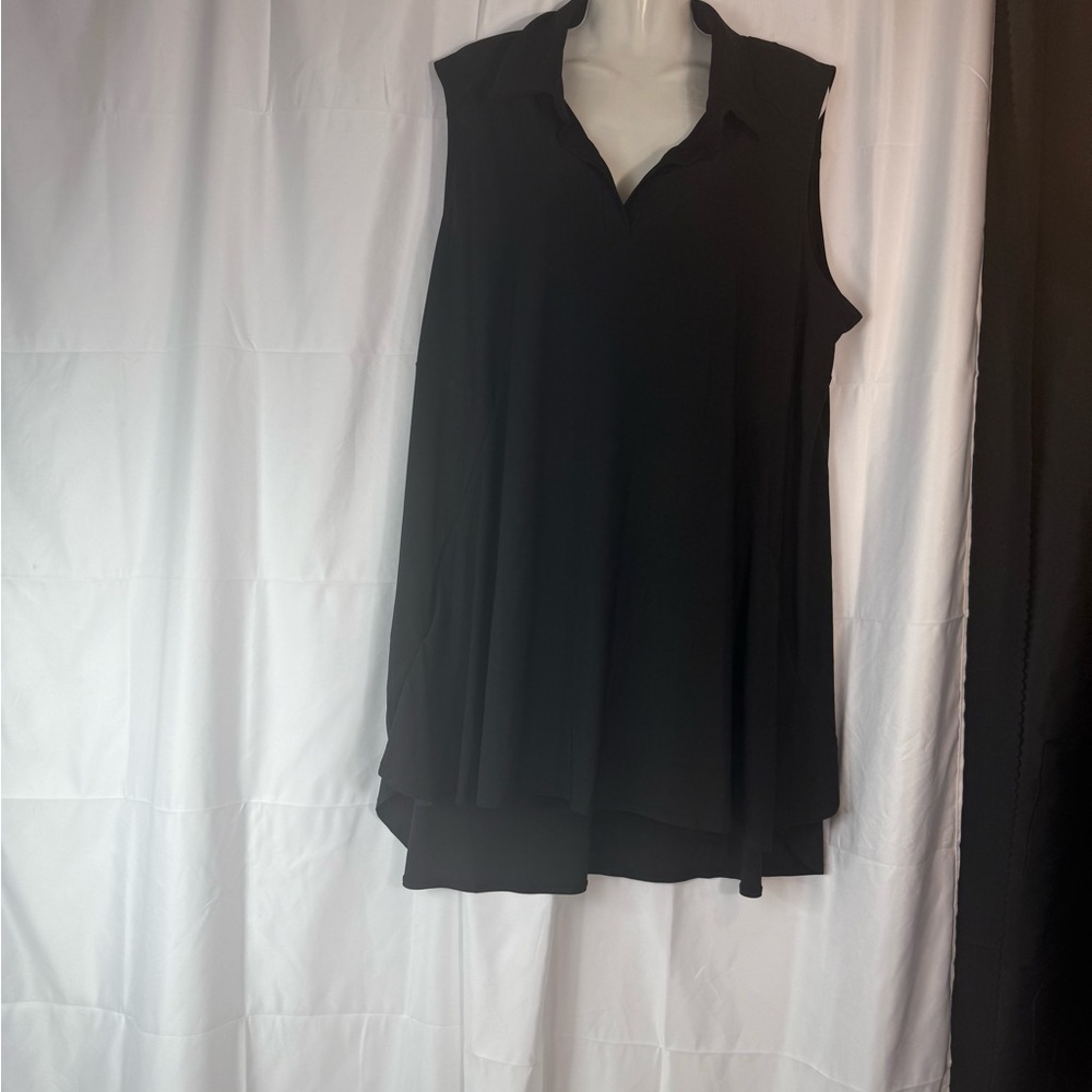 Women with Control Asymmetrical Black Dress